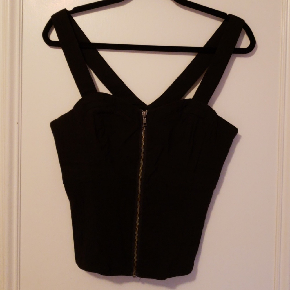 H+M Black Bustier Top